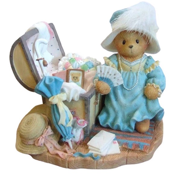 Cherished Teddies Other - Cherished Teddies Kaitlyn Bear Figurine in Light Blue and Cream
